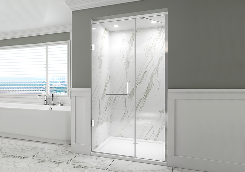 EX-301 Customized Cinged Shower Door 48 x 76 inch for home/hotel